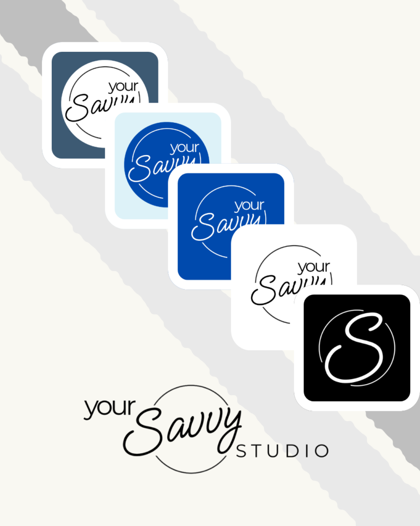 Image of different versions of Your Savvy Studio logo